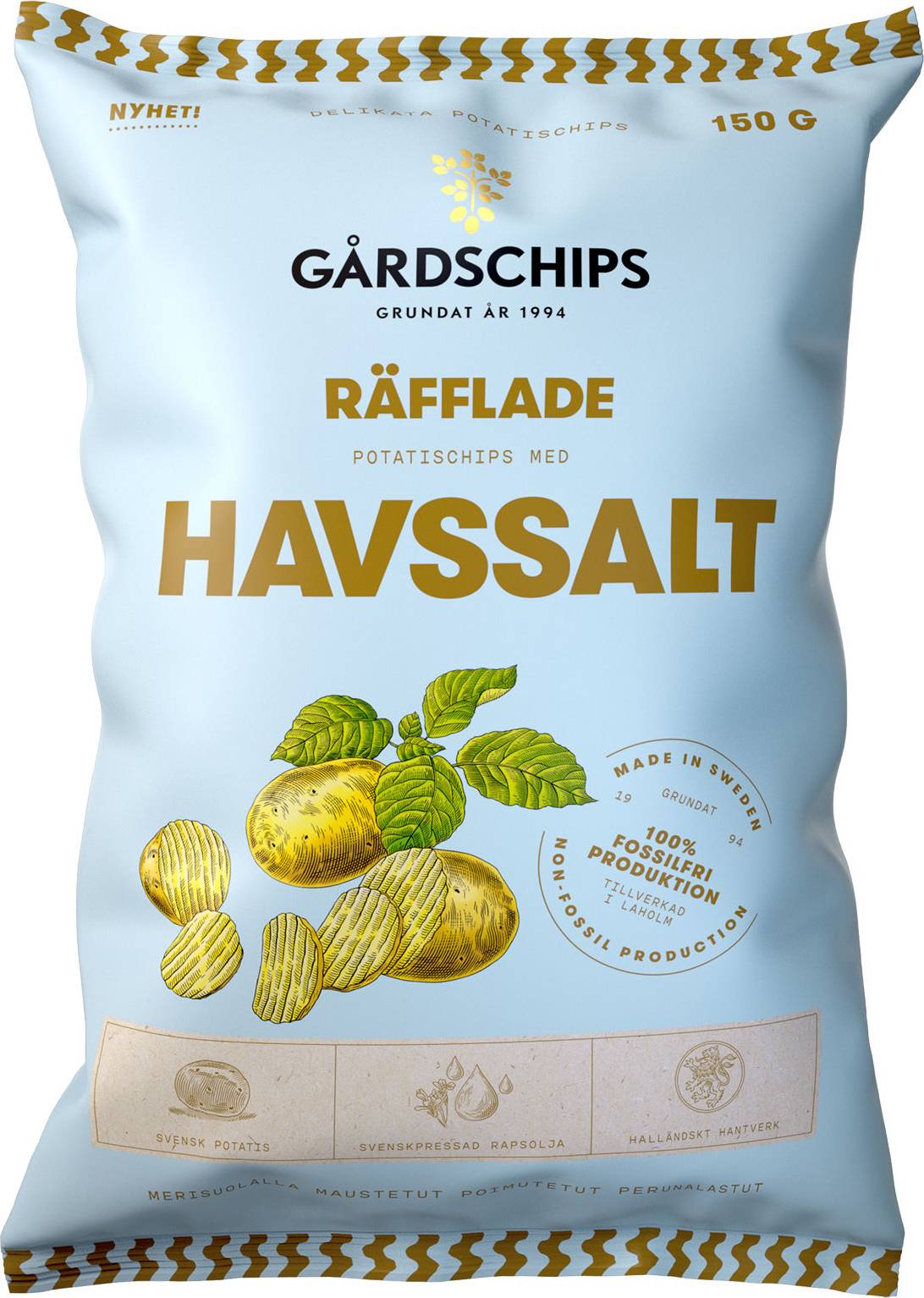 Gårdschips Ribbed Sea Salt 150g 1pack