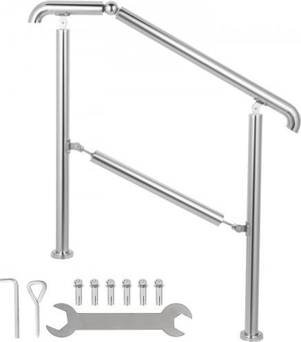VEVOR 3 Step Railing Stainless Steel Transitional Handrail