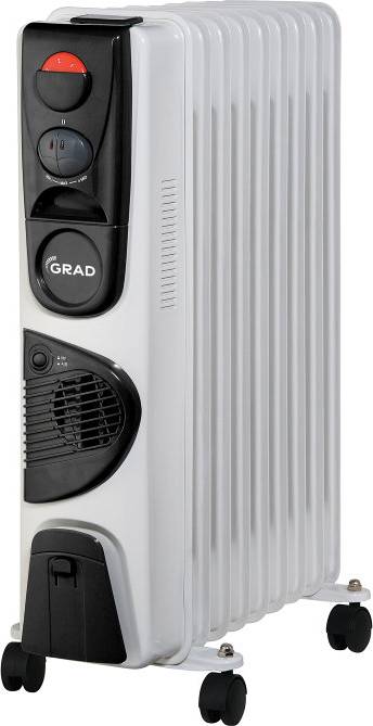 Grad Oljeradiator m/fläkt 2000W