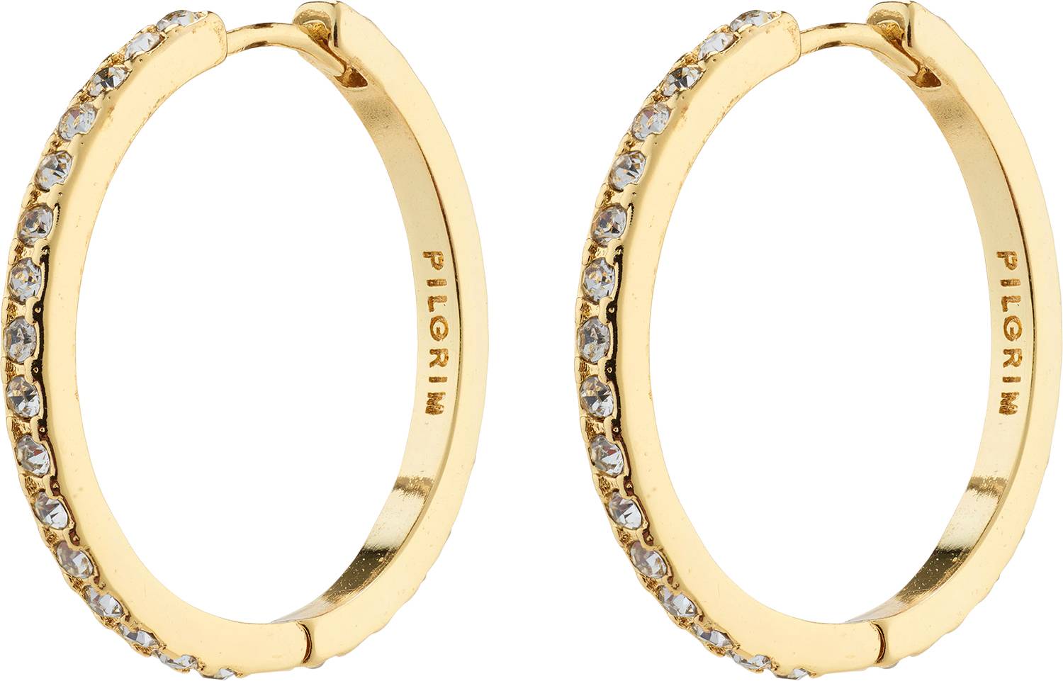Large Hoops - Gold/Transparent