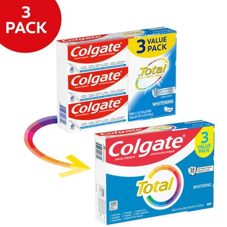 Colgate total Colgate Total Whitening Toothpaste Mint 3 Pack Tubes