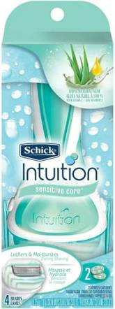 Schick intuition razor Schick Intuition Sensitive Care Razor with 2 Refill Blades