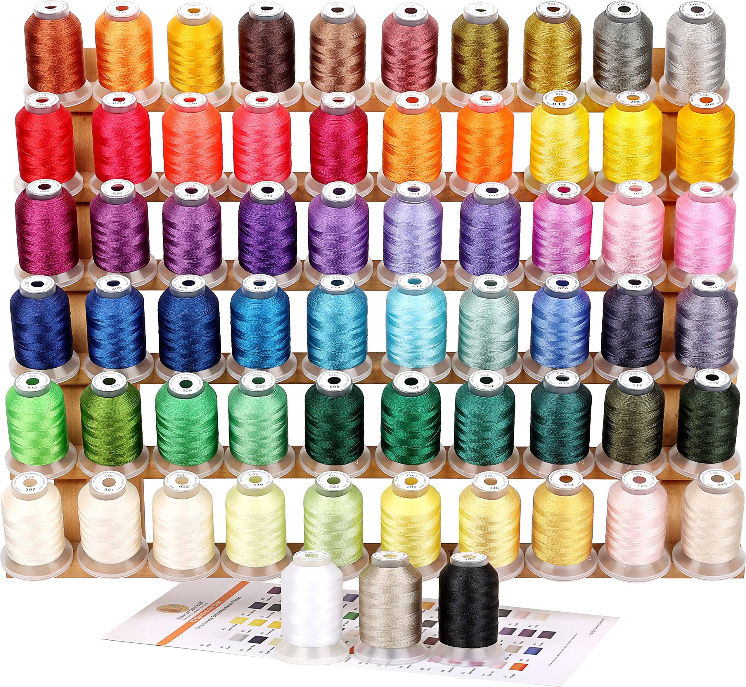 Brother Brothread Thread for Machines 63 Colours Polyester 500 m - Multicolour