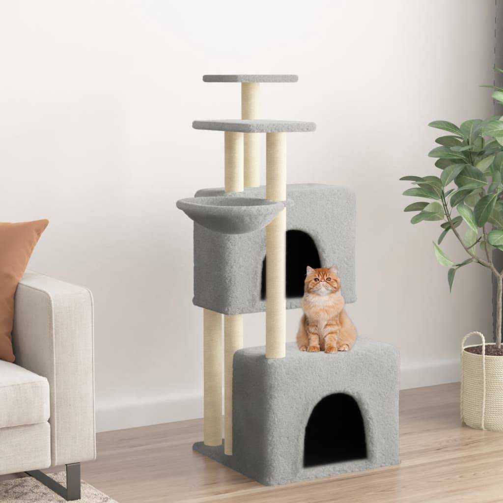 vidaXL Cat Tree with Scratching Posts Light
