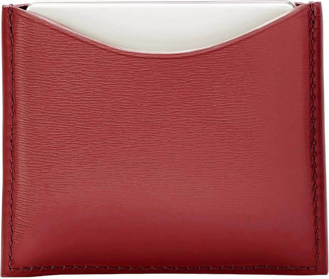 Red Leather Compact Case