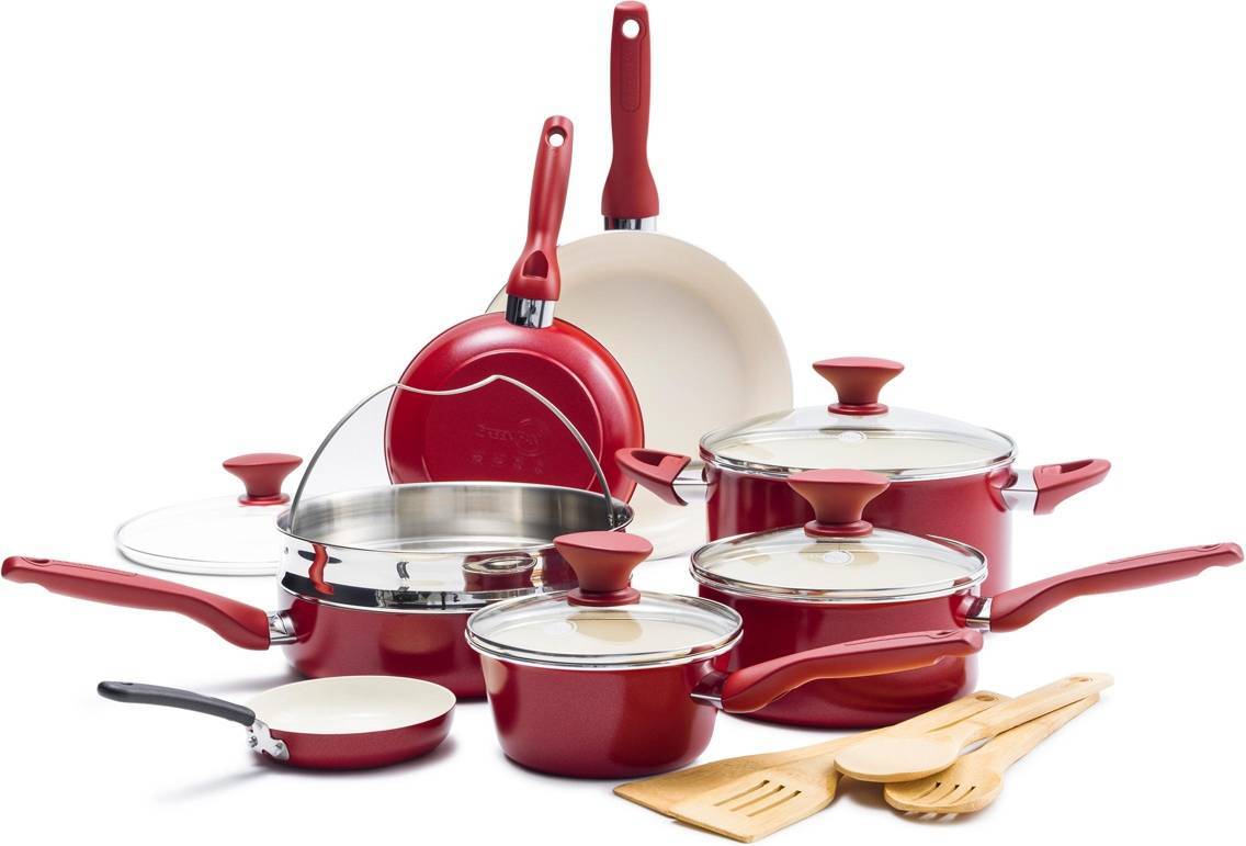 GreenPan Rio Cookware Set with lid 16 Parts