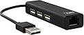 T'nB USB 2.0 RJ45 Hub Silver