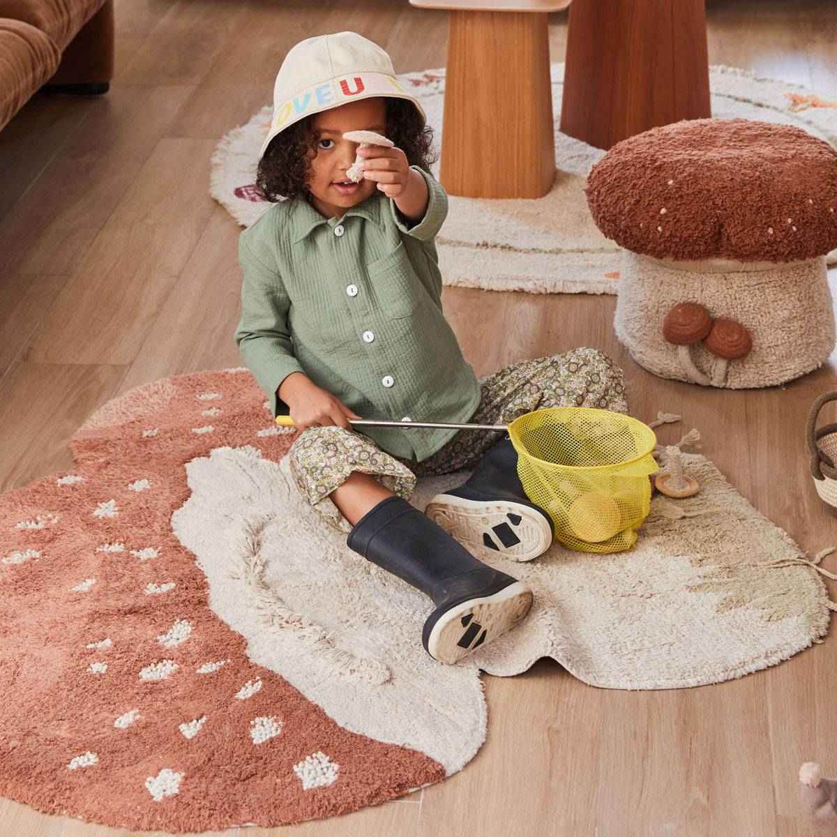 Washable Rug Boletus Kinderteppich