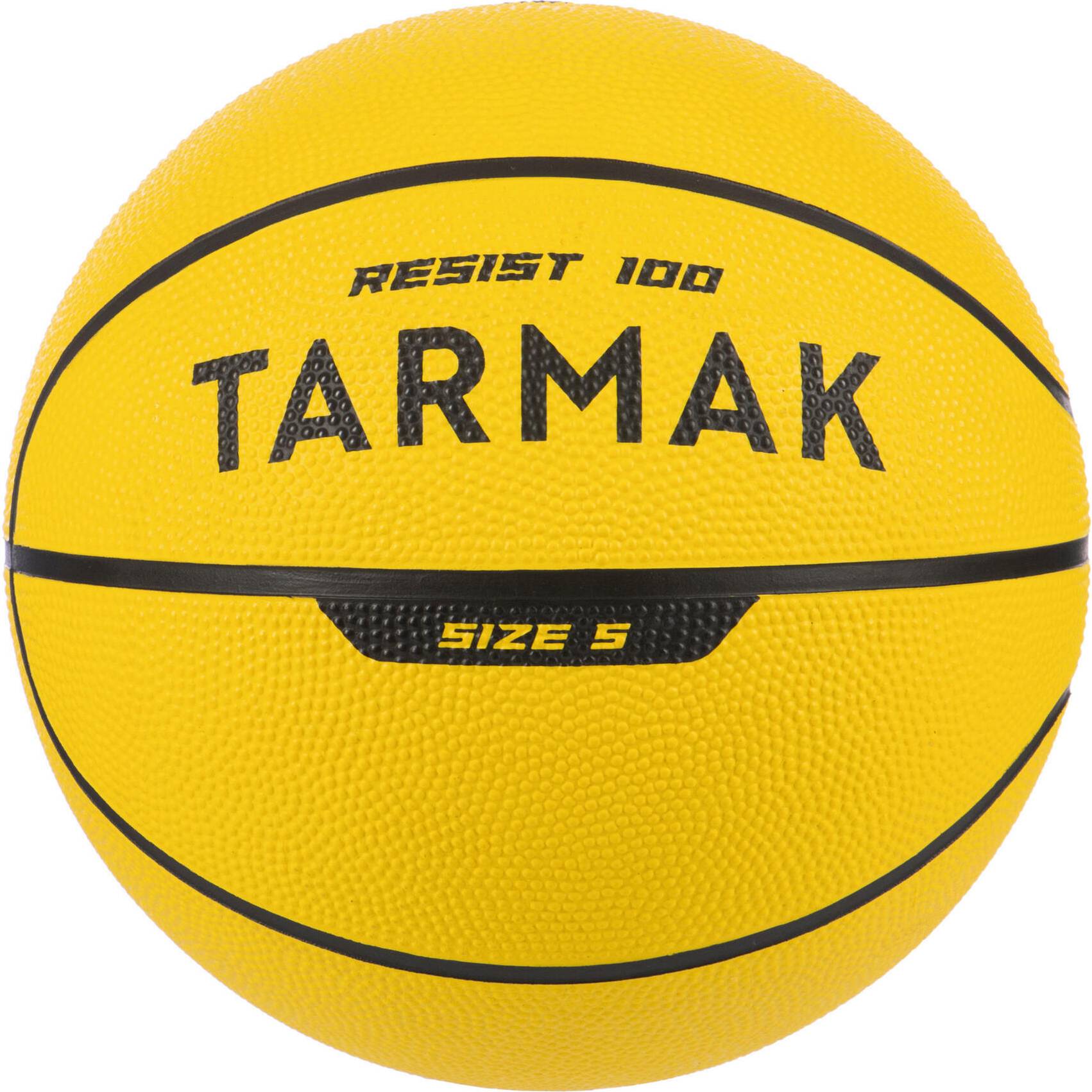 Beginners' Size 5 Basketball R100 Fluo Neon