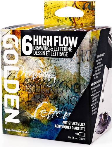 Golden high flow Golden Artist High Flow Acrylics Drawing & Lettering Set #948