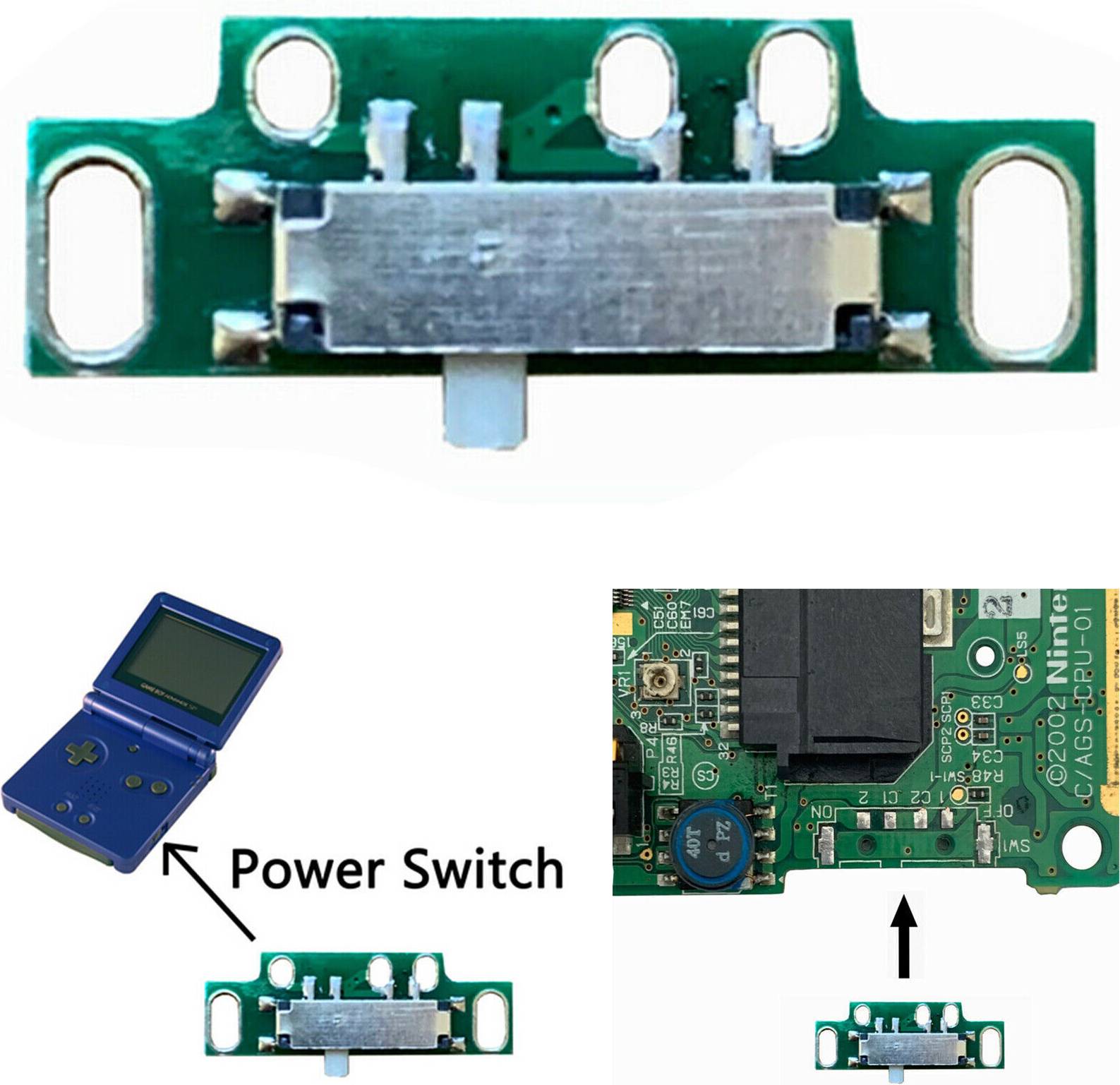 2-Power Replacement Power Switch Button for GBA SP