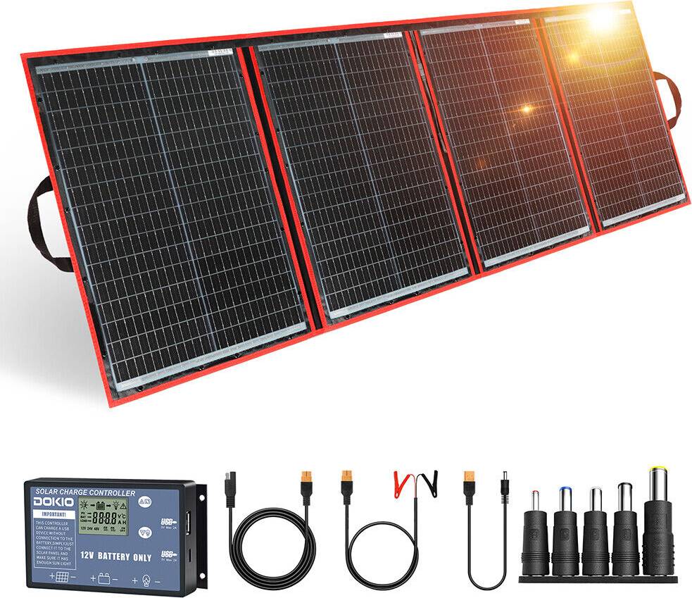DOKIO 220W 18V Foldable Solar Panel Kit