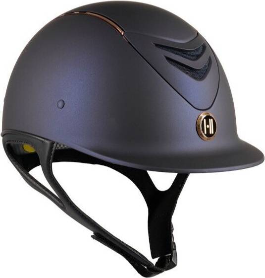 Onek Matte Rose Gold Riding Helmet Mips - Bleu