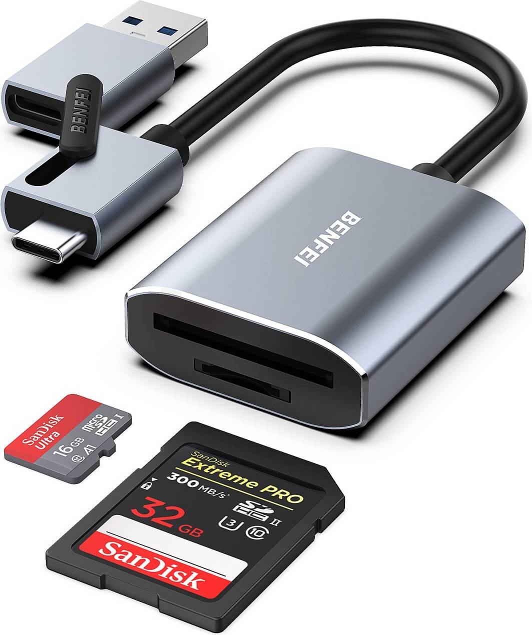 USB-C USB 3.0 Multi Card Reader