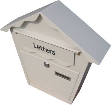 Am-Tech Waterproof Post Box white post