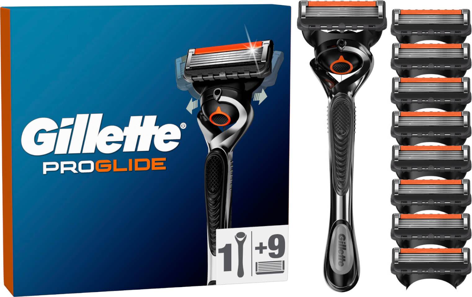 ProGlide Razor with FlexBall Technology + 9 Replacement Blades Value Pack