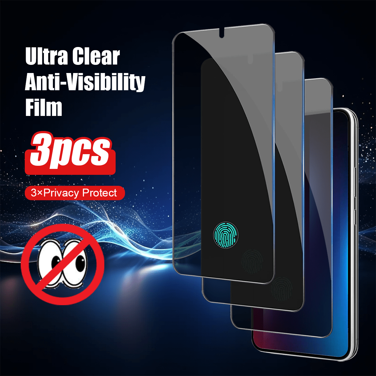 Privacy screen protector Shein 3pcs Privacy Screen Protector Glass Set