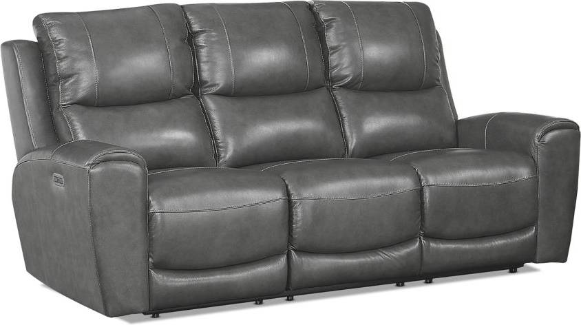 Gray leather recliner sofa Steve Silver Collection Sofa