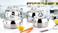 Evimsaray Rozi Venus Collection Cookware Set with lid