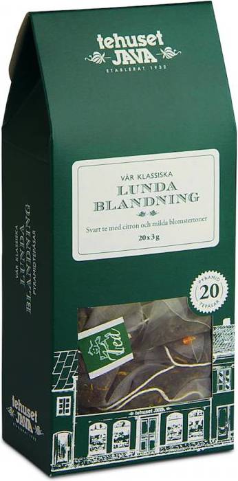 Tehuset Java Lundablandning pack Tepåsar