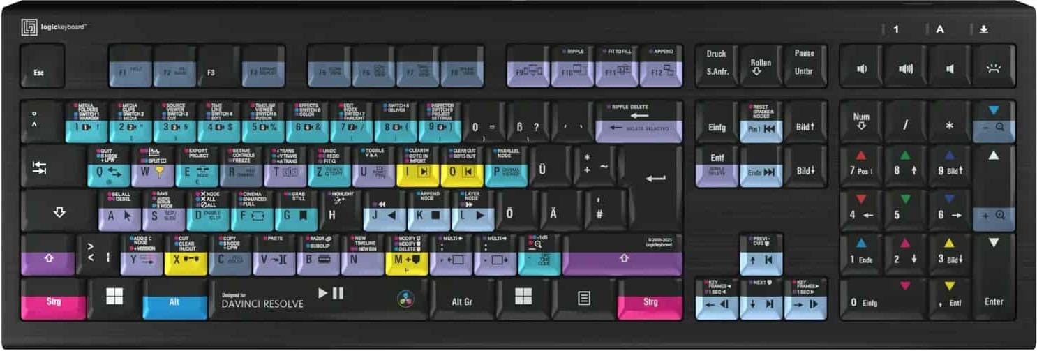 Davinci resolve LogicKeyboard DaVinci Resolve PC ASTRA 2