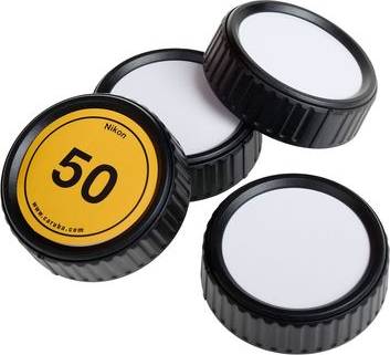 Caruba Writable Rear Lens Cap Set for Nikon - 4 pcs Rear Lens Cap