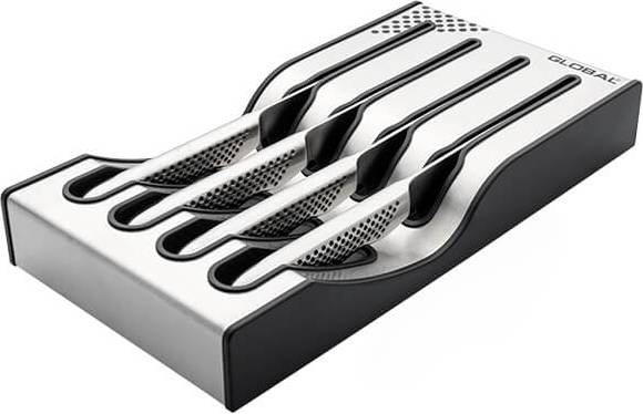 Global knives set Global 4 Steak with Rack G-88/4001/R Knife Set