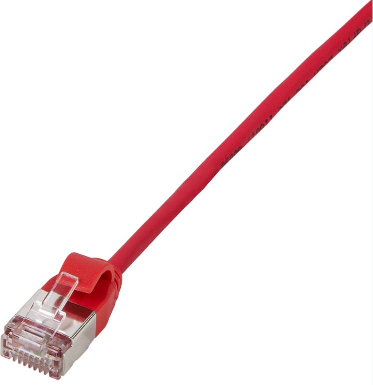LogiLink CQ9014S SlimLine CAT 6a U/FTP Netværkskabel RJ45-RJ45 - Rød 3m