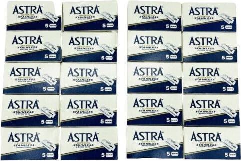 Astra 100 Stainless Double Edge Razor Blades