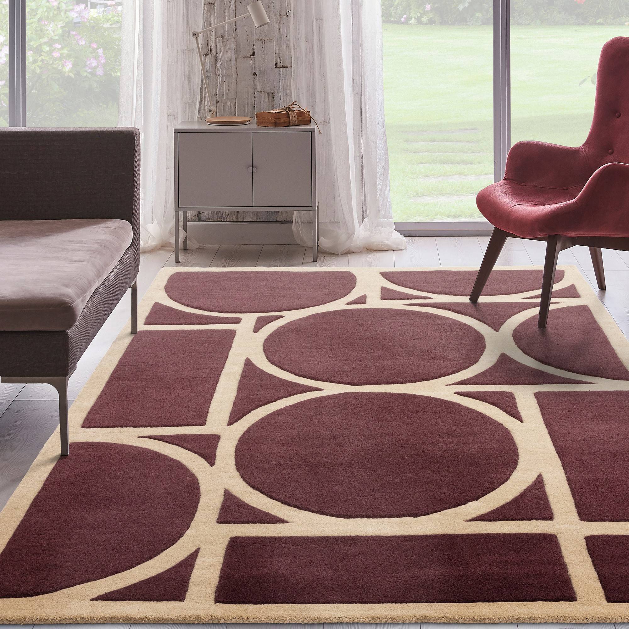 Asiatic Metro Geometric Rug Purple