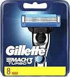 Gillette mach 3 rakblad Gillette Mach 3 Turbo 8-Piece Razor Blade Cartridge Set