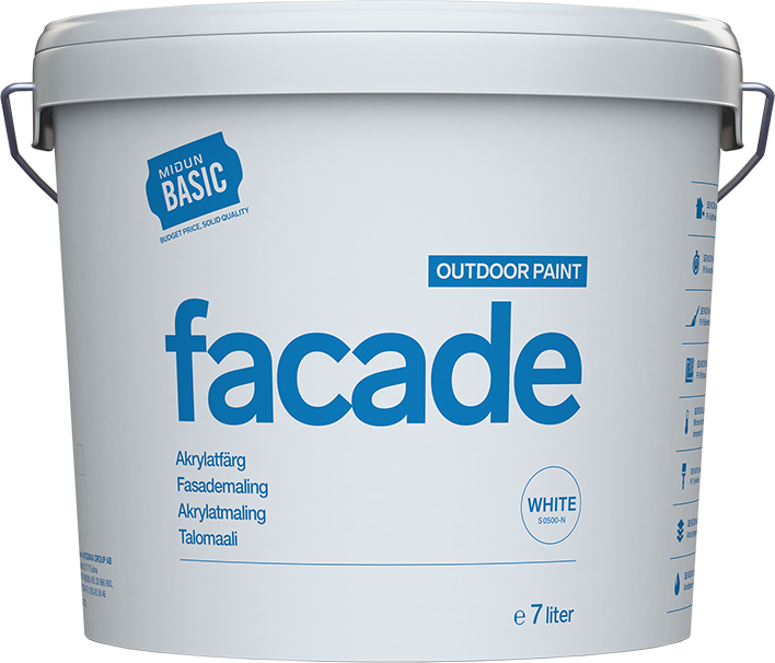 Midun Fasadfärg Basic 2.7L