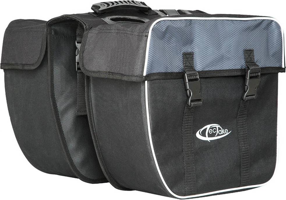 tectake Cykeltasker 35 Liter Sort