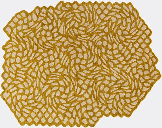 1898 June Free Shape Rug Yellow