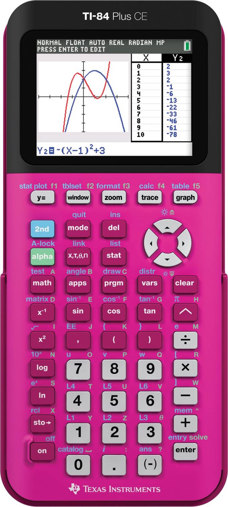 Ti calculator Texas Instruments TI-84 Plus CE Color Graphing Calculator