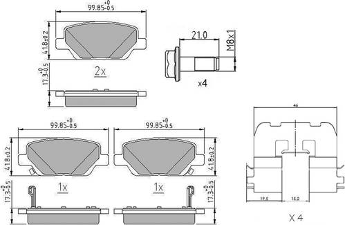 Brake Pad Set Disc Brake FDB5212