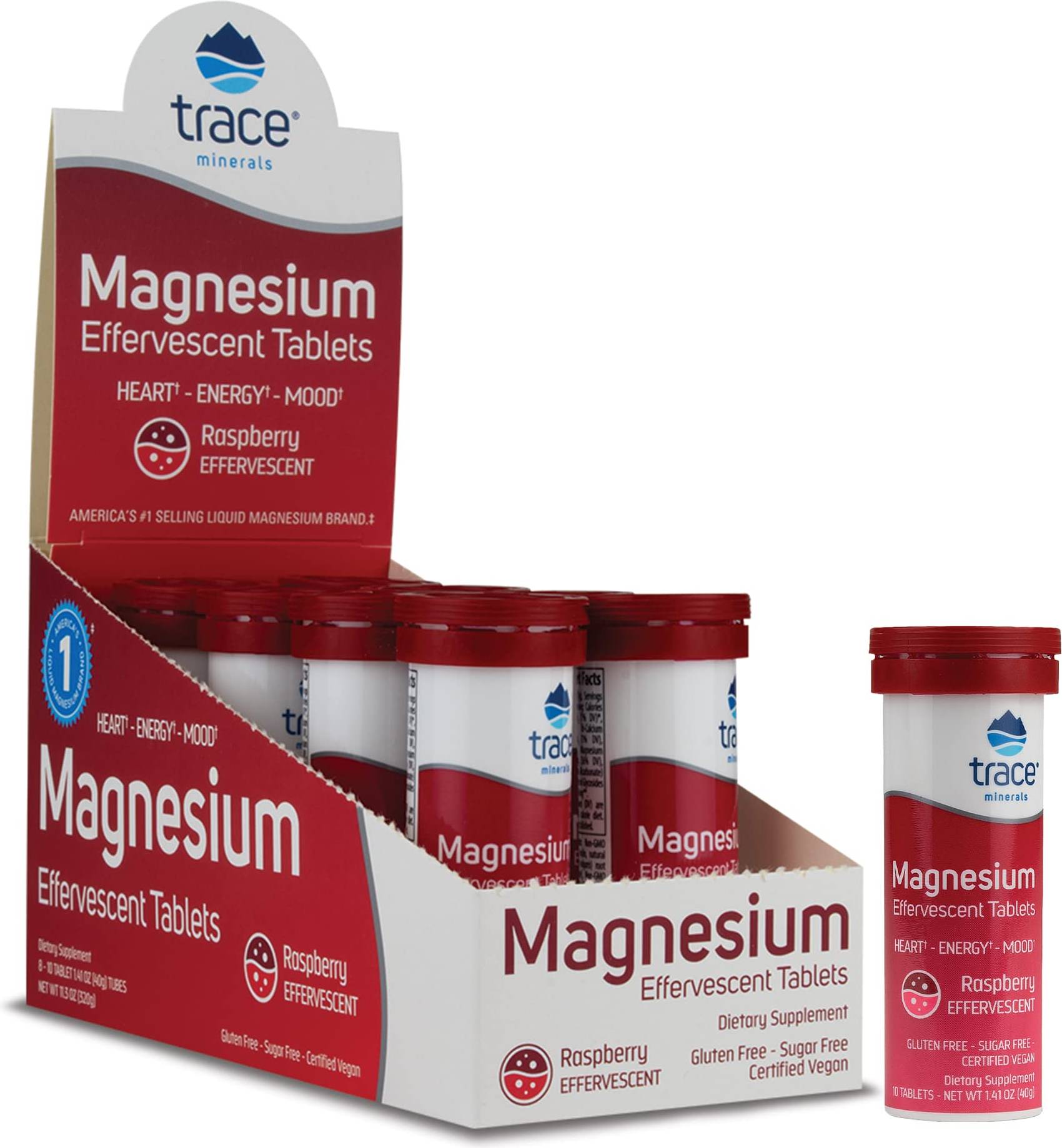 Magnesium Effervescent Raspberry 8 in 10 Tablets