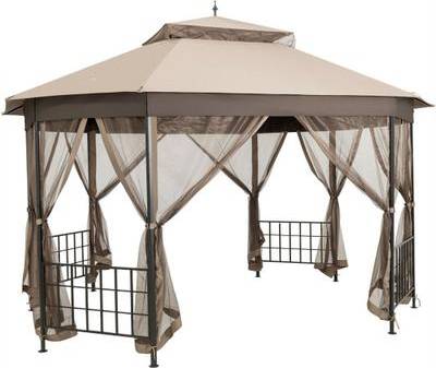 Octagonal Netted Patio Gazebo Canopy