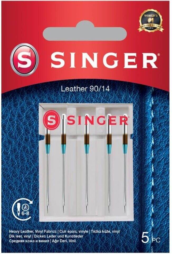 Singer Leather Sewing Machine Needles Pack 5