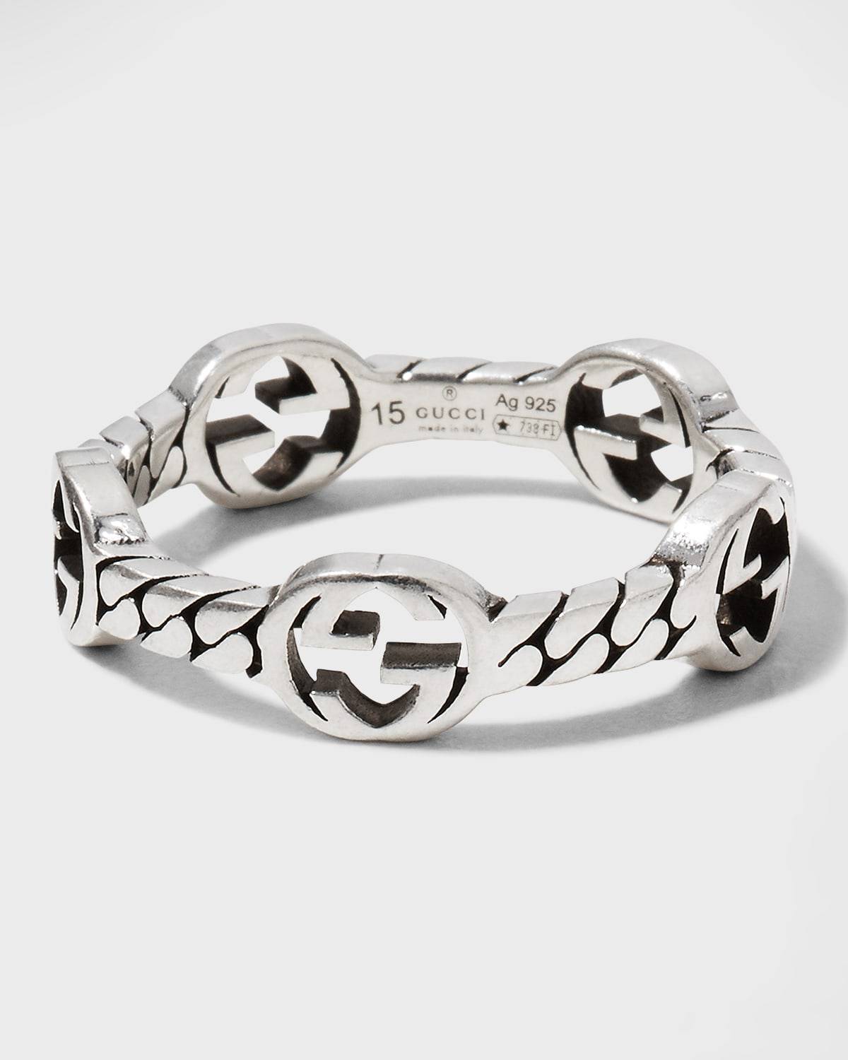 Gucci Interlocking Silver Ring