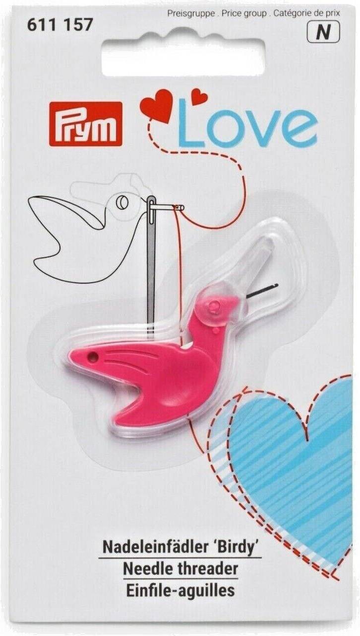 Prym Älskar Birdy Needle Threader, Rosa