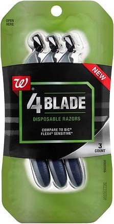 Walgreens 4 Blade Disposable Razors 3.0 ea