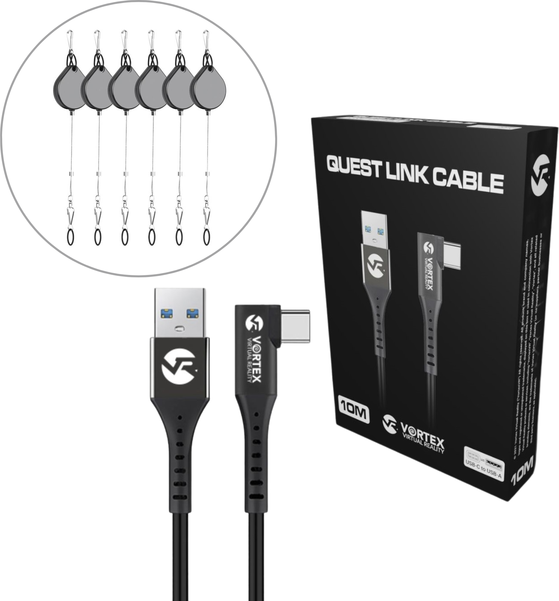 Oculus 3s Vortex Virtual Reality 10m usb-a hooks oculus