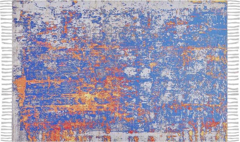 Beliani Area Rug 150 ACARLAR Blue, Multicolour
