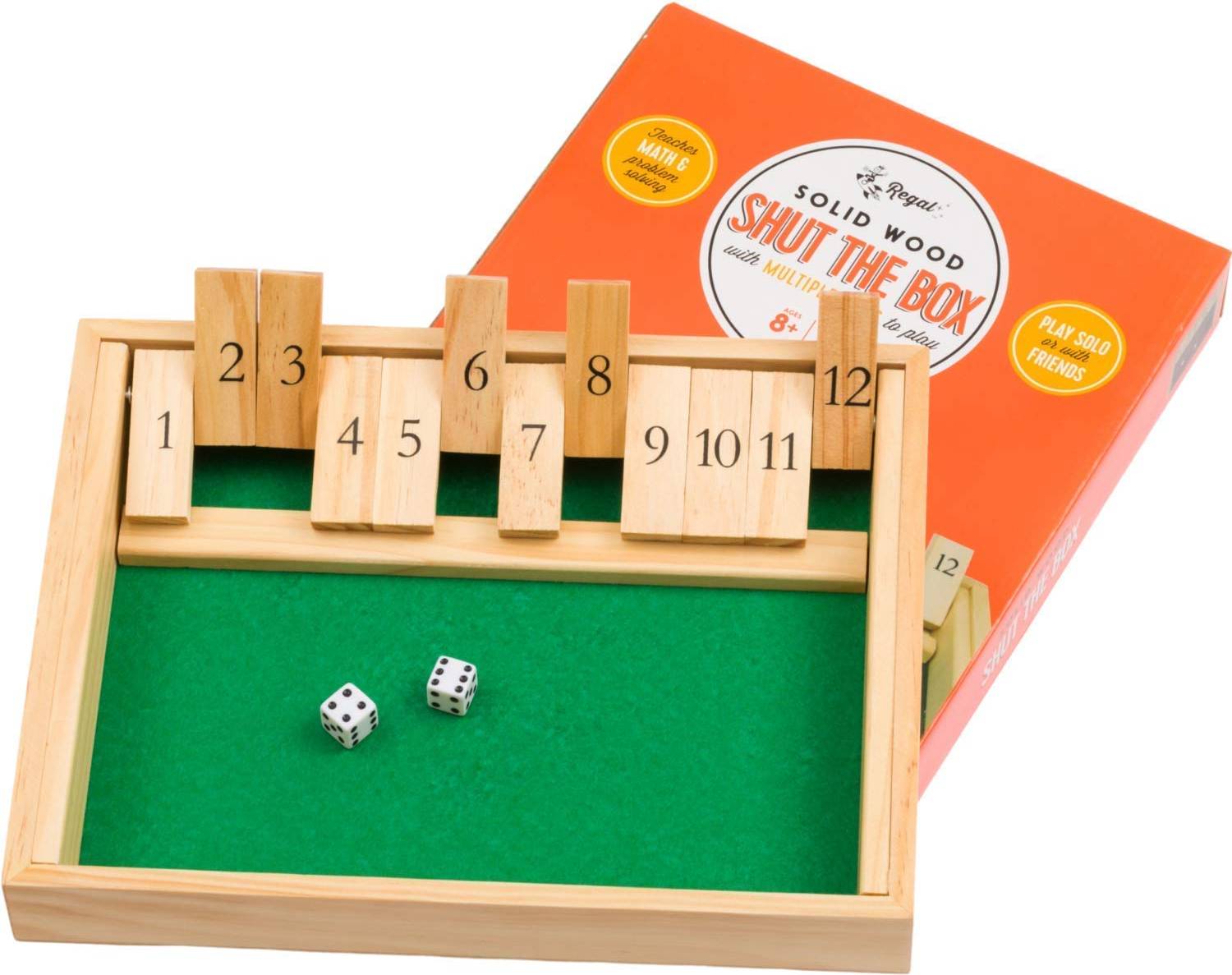 Regal Games Shut The Box Fun Table Math Game
