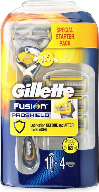 Gillette Fusion Proshield Flexball Razor Handle 4 Blades