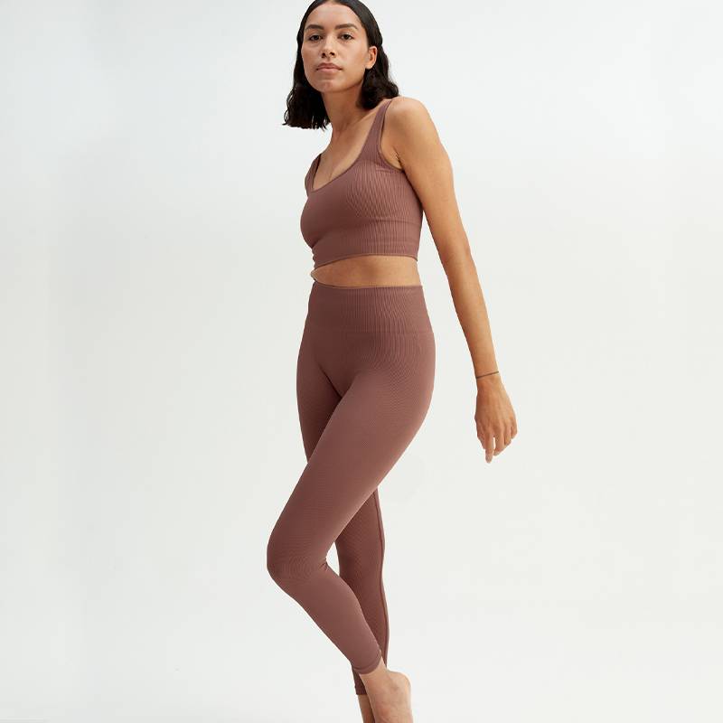 Tights Rib Funktion Brown