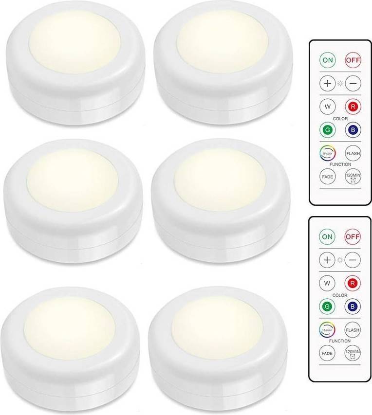 INF 6 LED Spotlights with 2 Remote Controls