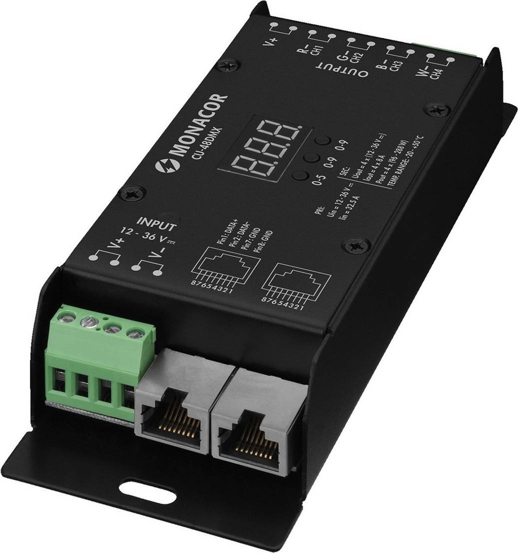 Monacor CU-48DMX 4-Channel RGBW LED DMX Controller