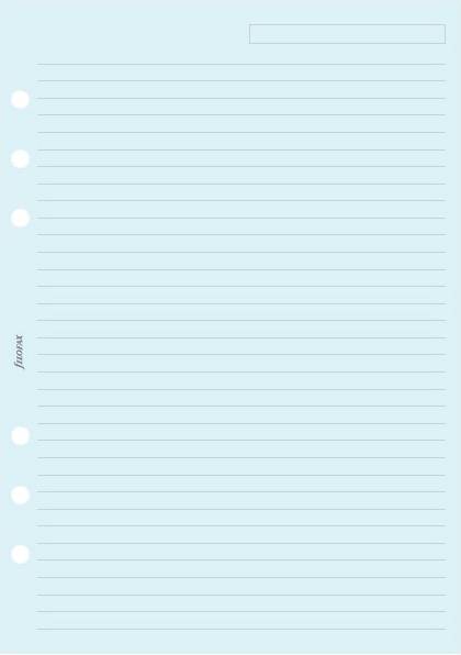 Filofax refill Filofax A5 Blue Ruled Notepaper